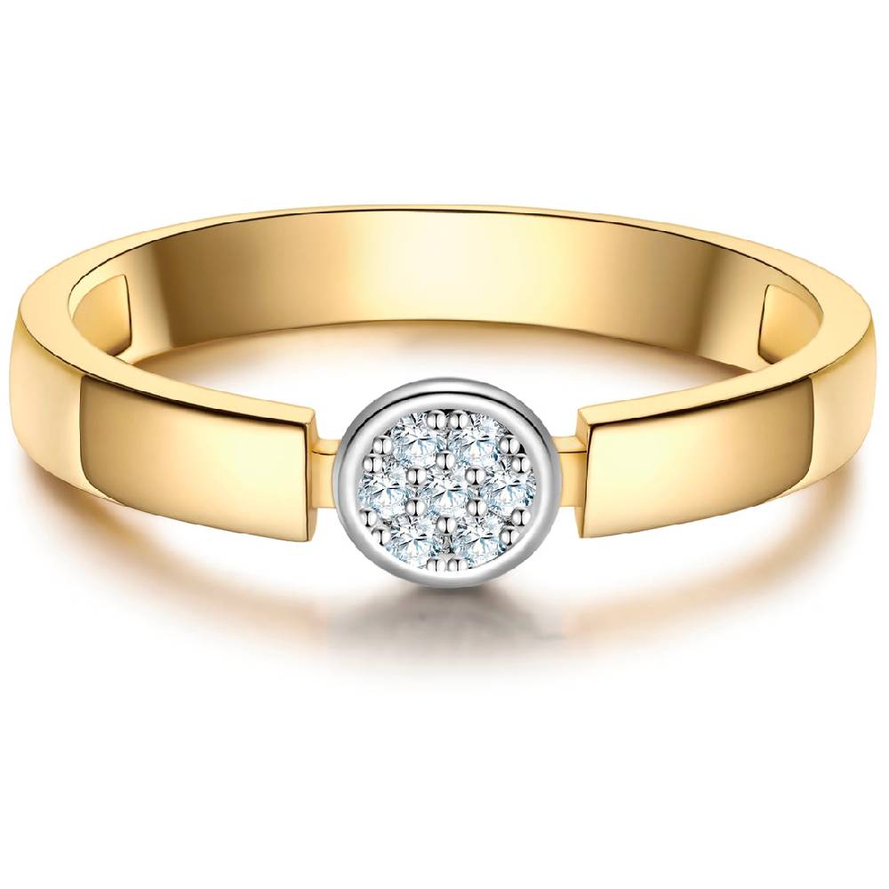 Rafaela Donata Ring Sterling Silber bicolor Zirkonia weiß Hotsell