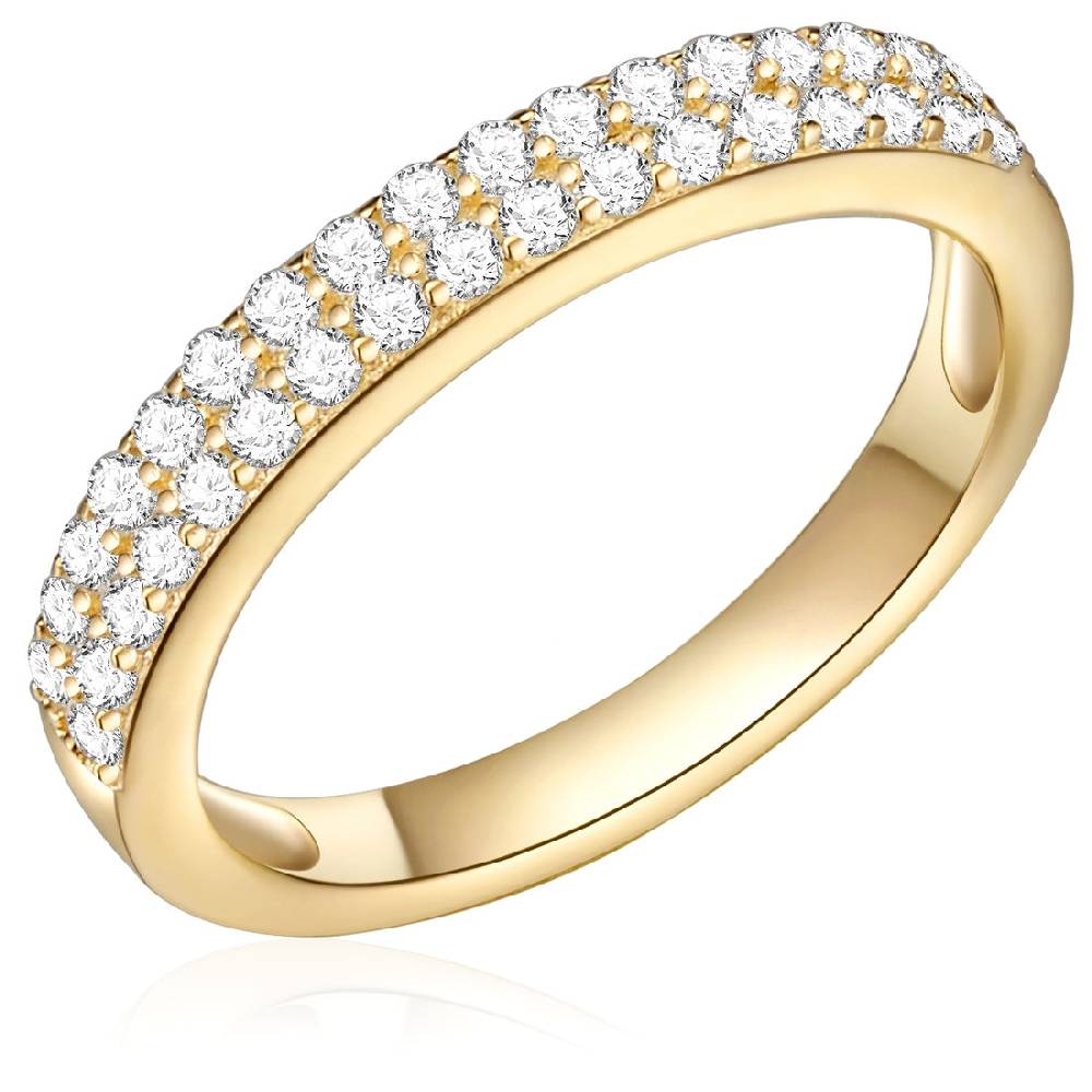 Rafaela Donata Ring Sterling Silber gelbgold Zirkonia weiß