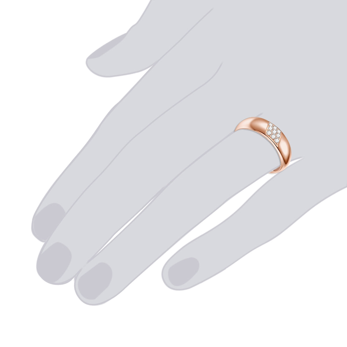 Rafaela Donata Ring Sterling Silber roségold Zirkonia weiß Verkauf