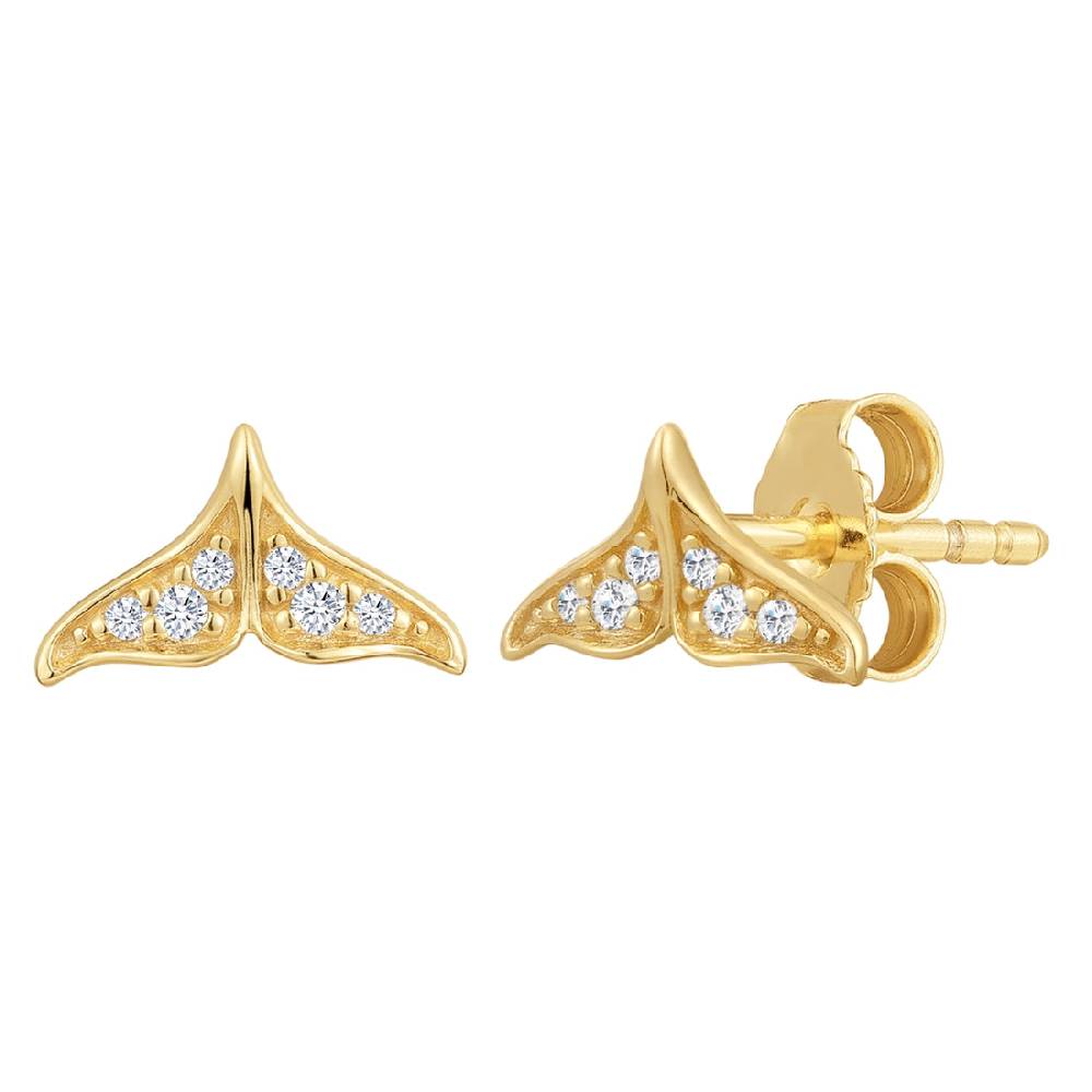 Rafaela Donata Ohrstecker Sterling Silber gelbgold Zirkonia weiß