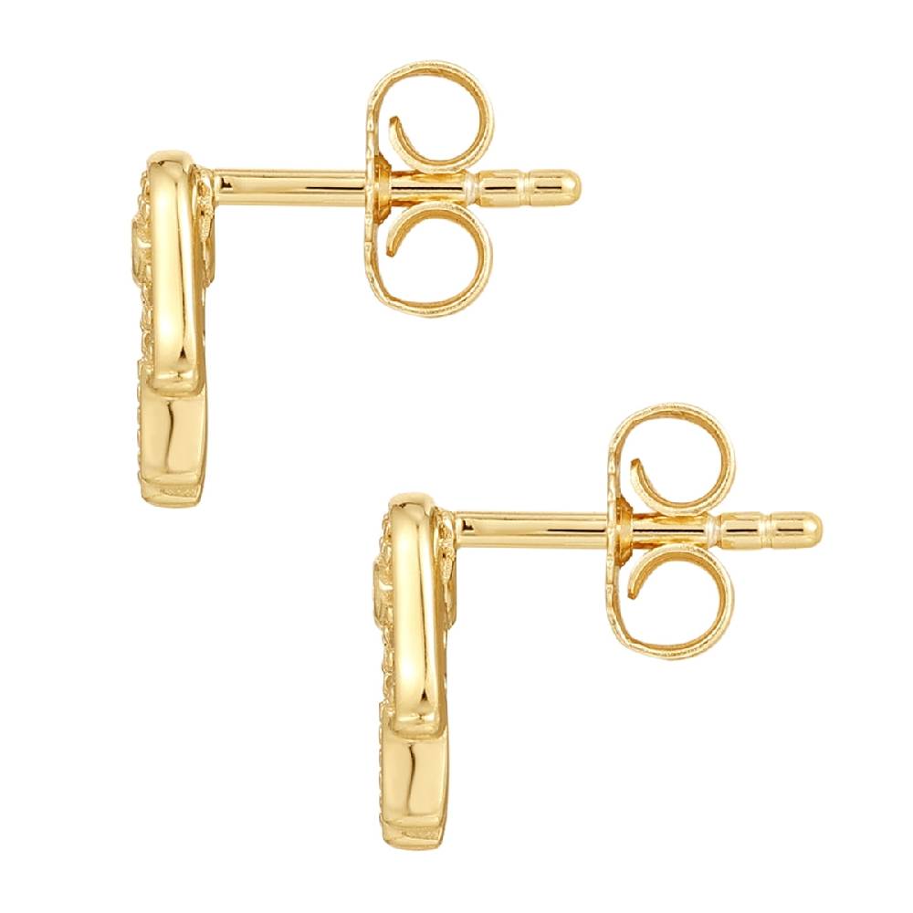 Rafaela Donata Ohrstecker Sterling Silber gelbgold Korund (synth.) blau Zirkonia weiß im Angebot
