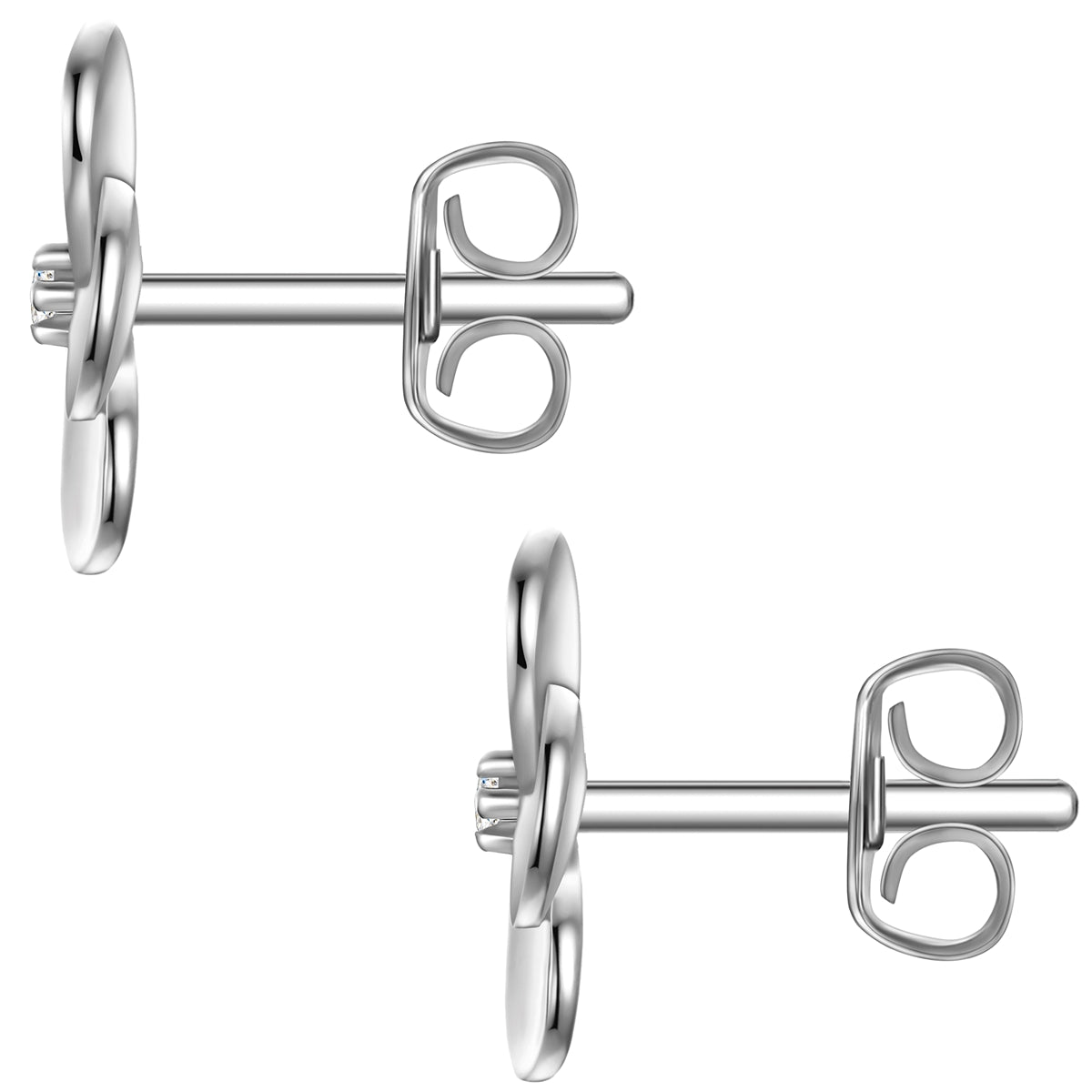 Rafaela Donata Ohrstecker Sterling Silber Zirkonia weiß im Angebot