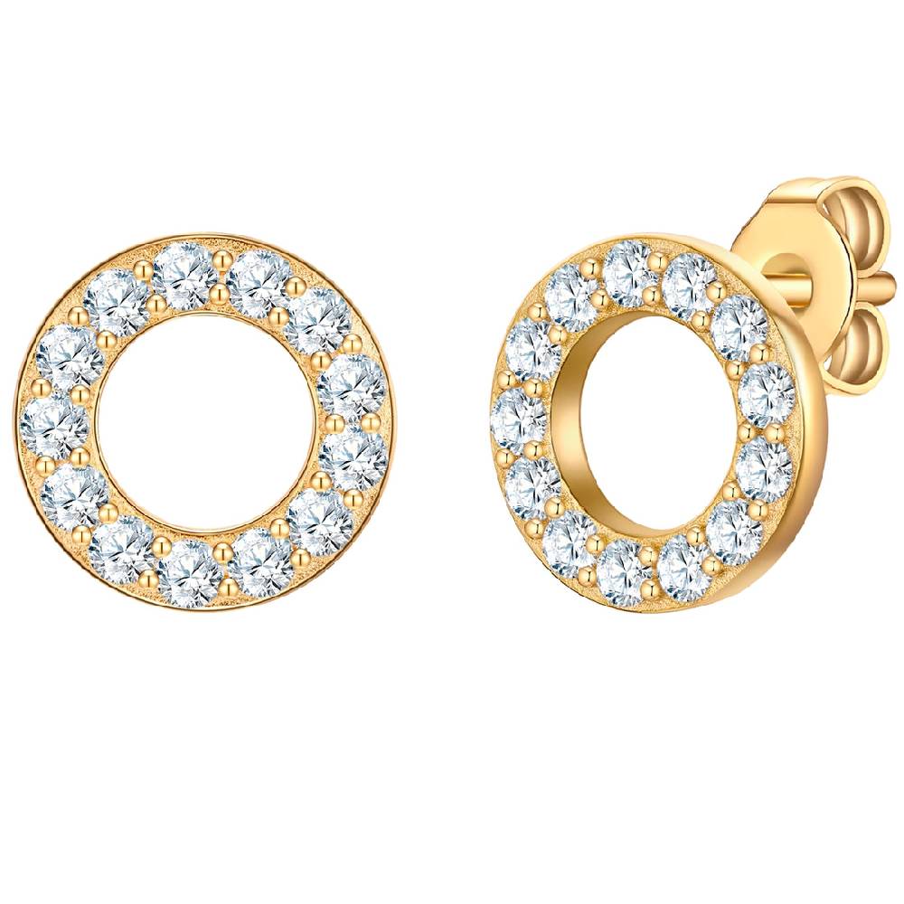 Rafaela Donata Ohrstecker Sterling Silber gelbgold Zirkonia weiß