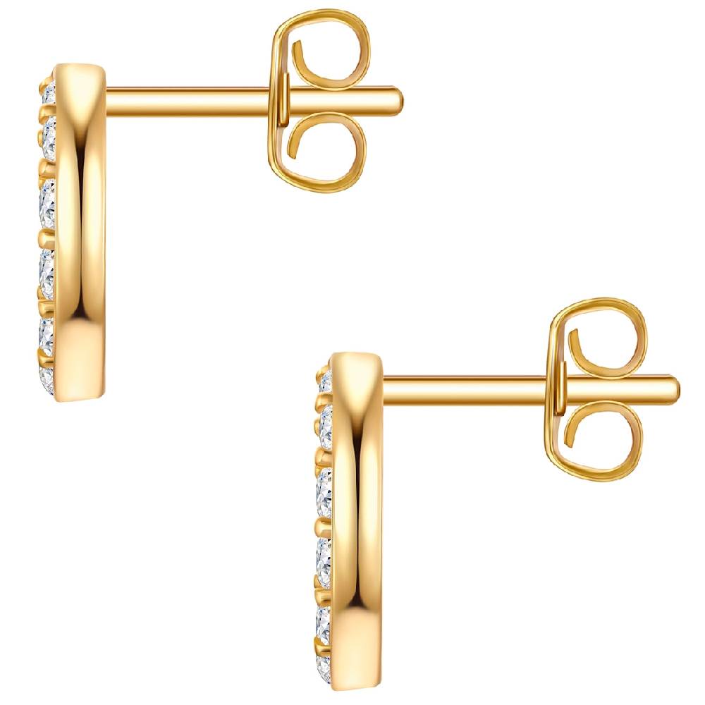 Rafaela Donata Ohrstecker Sterling Silber gelbgold Zirkonia weiß Online