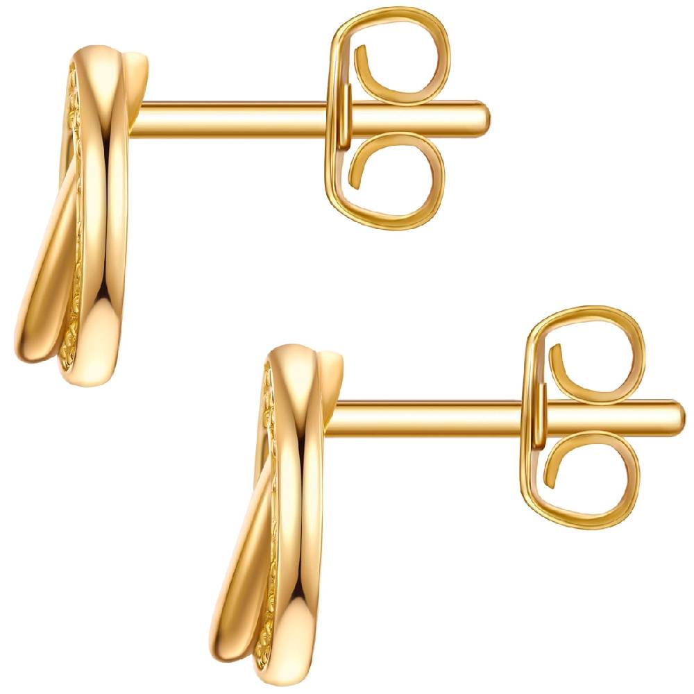 Rafaela Donata Ohrstecker Sterling Silber gelbgold Zirkonia weiß Outlet