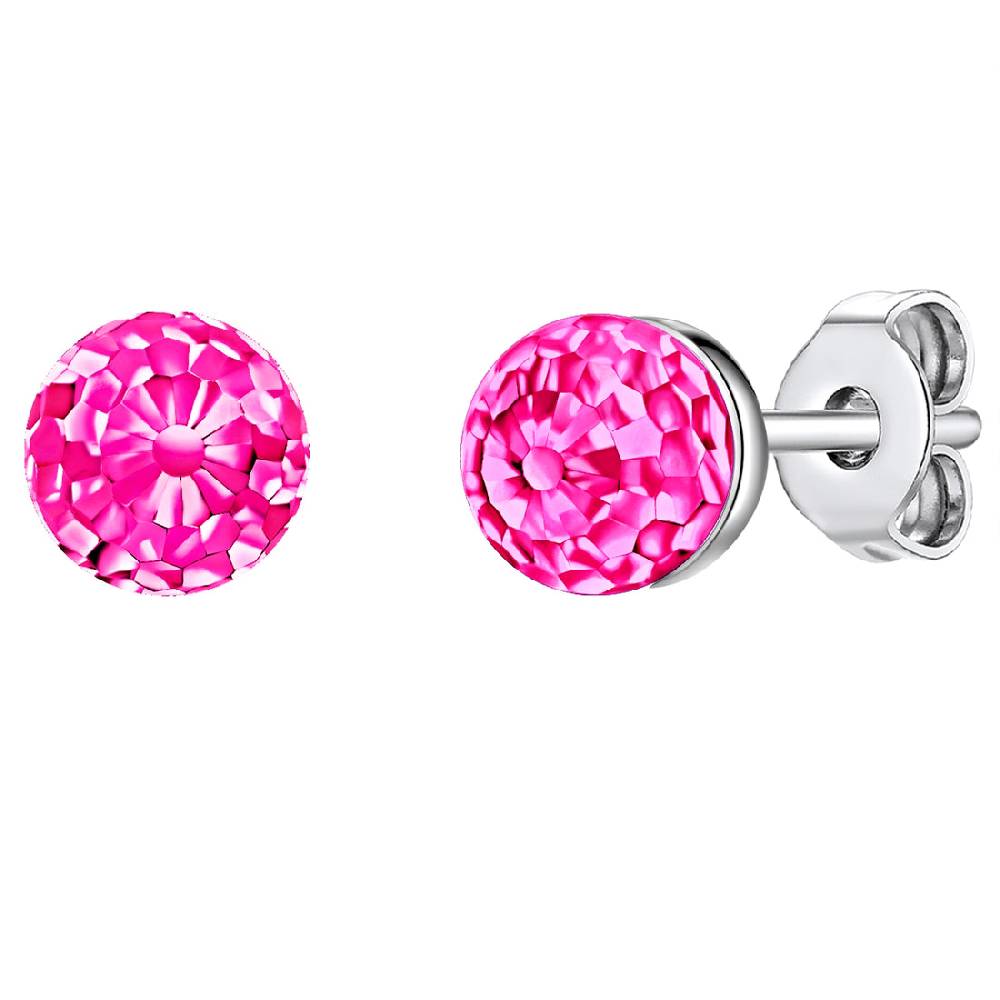 Rafaela Donata Ohrstecker Sterling Silber verziert mit Kristallen von Swarovski® rosa