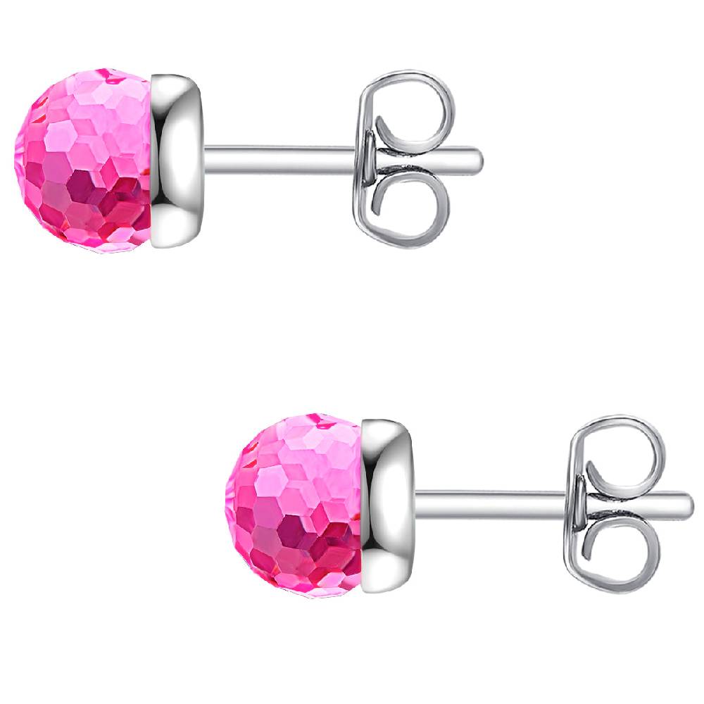 Rafaela Donata Ohrstecker Sterling Silber verziert mit Kristallen von Swarovski® rosa Angebote