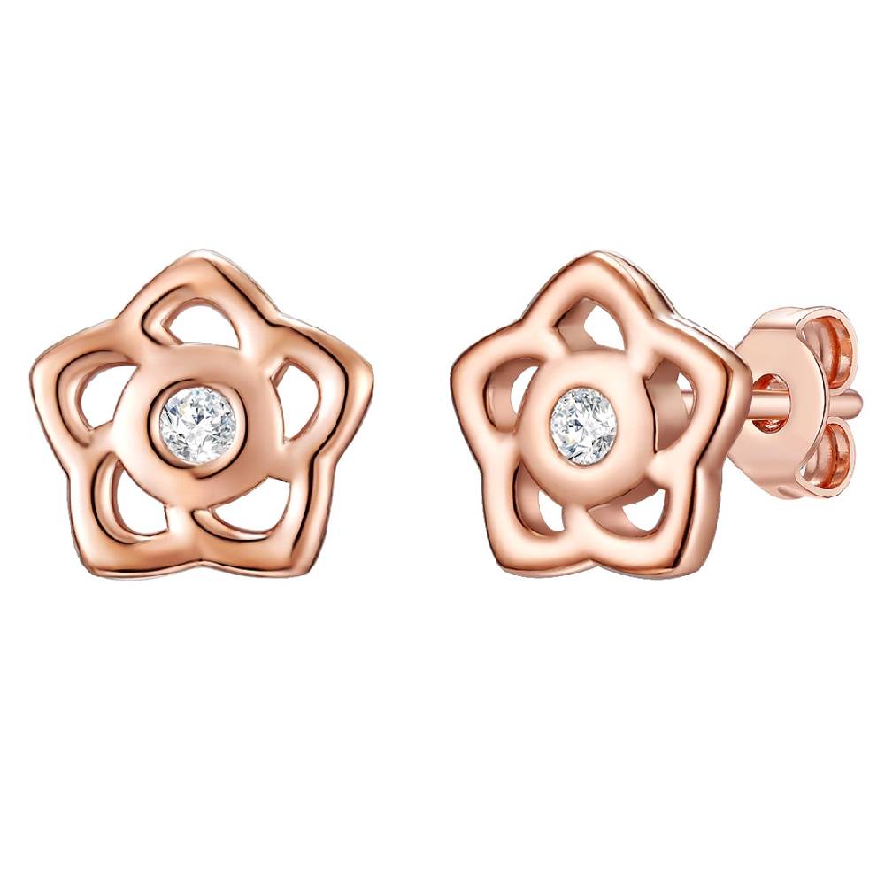 Rafaela Donata Ohrstecker Sterling Silber roségold Zirkonia weiß
