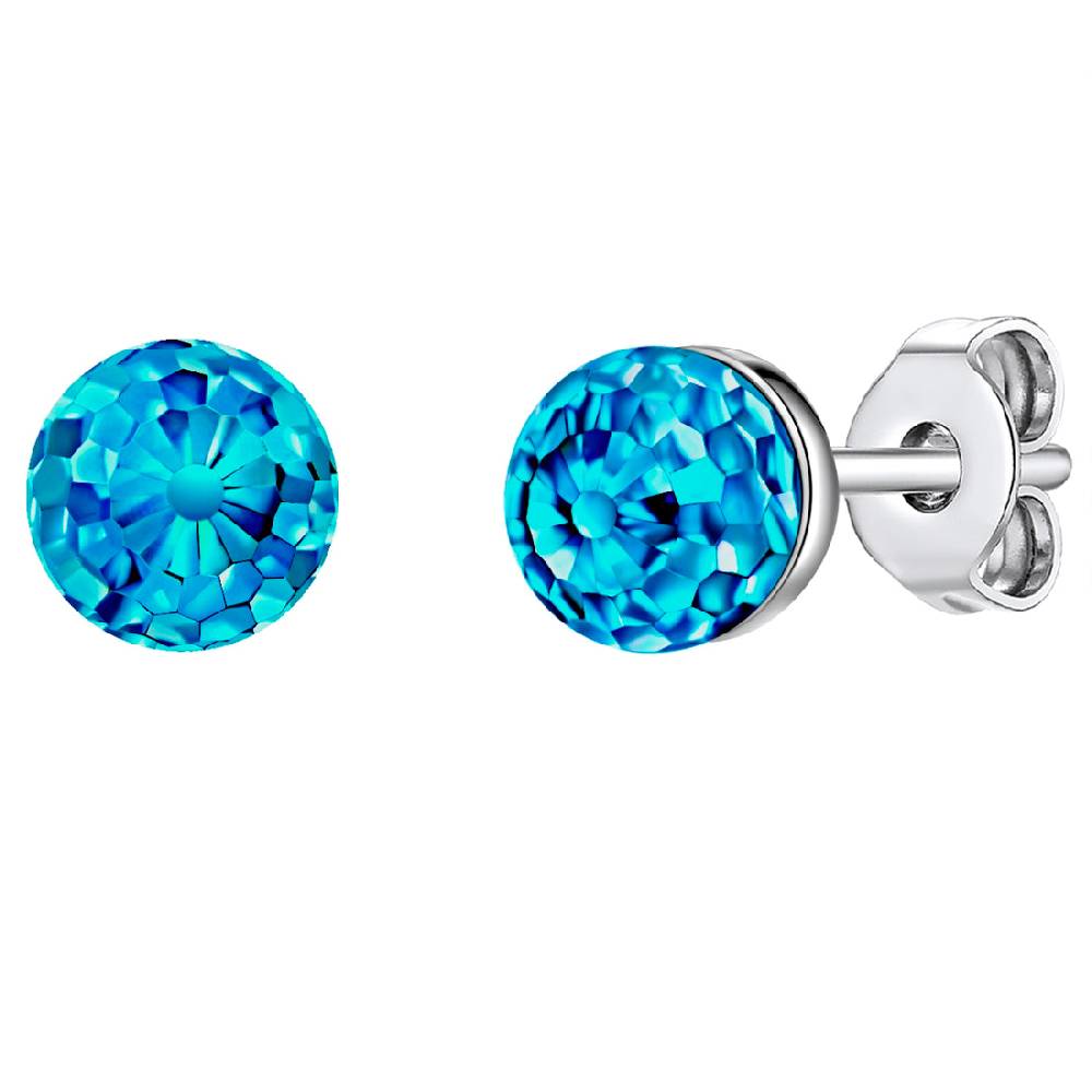 Rafaela Donata Ohrstecker Sterling Silber verziert mit Kristallen von Swarovski® hellblau