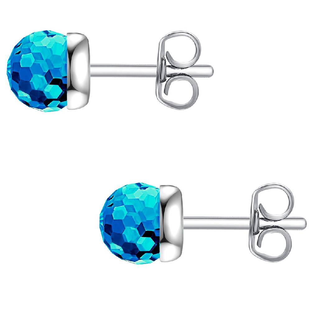 Rafaela Donata Ohrstecker Sterling Silber verziert mit Kristallen von Swarovski® hellblau Schlussverkauf