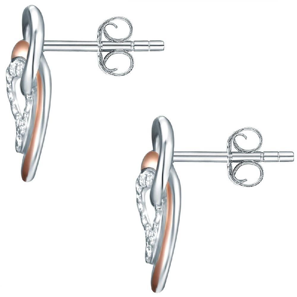 Rafaela Donata Ohrstecker Sterling Silber bi-Color Zirkonia weiß Meist gekauft