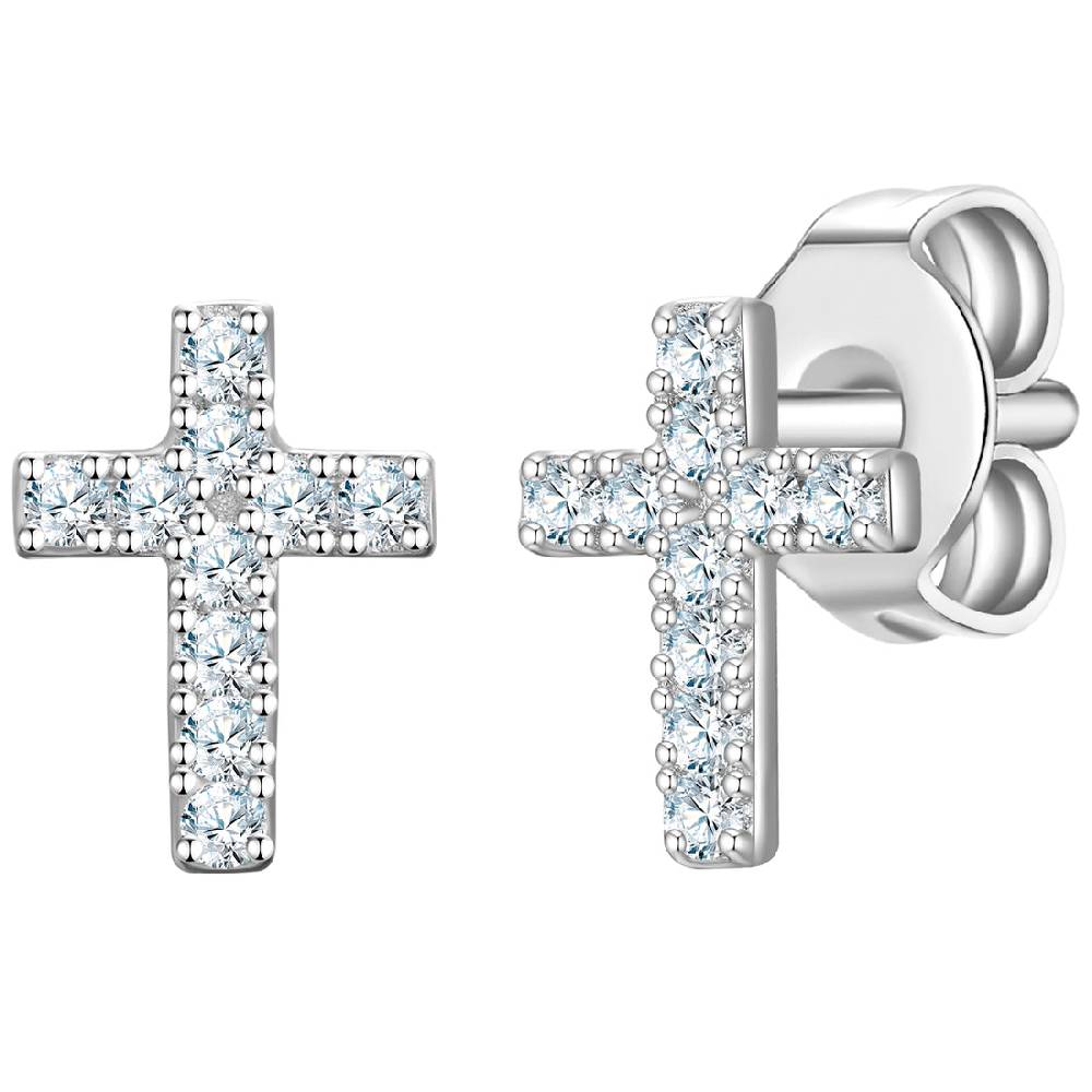 Rafaela Donata Ohrstecker Sterling Silber Zirkonia weiß im Angebot