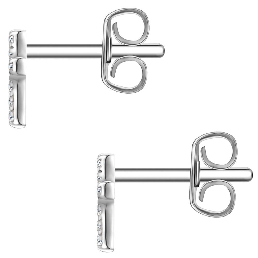Rafaela Donata Ohrstecker Sterling Silber Zirkonia weiß im Angebot