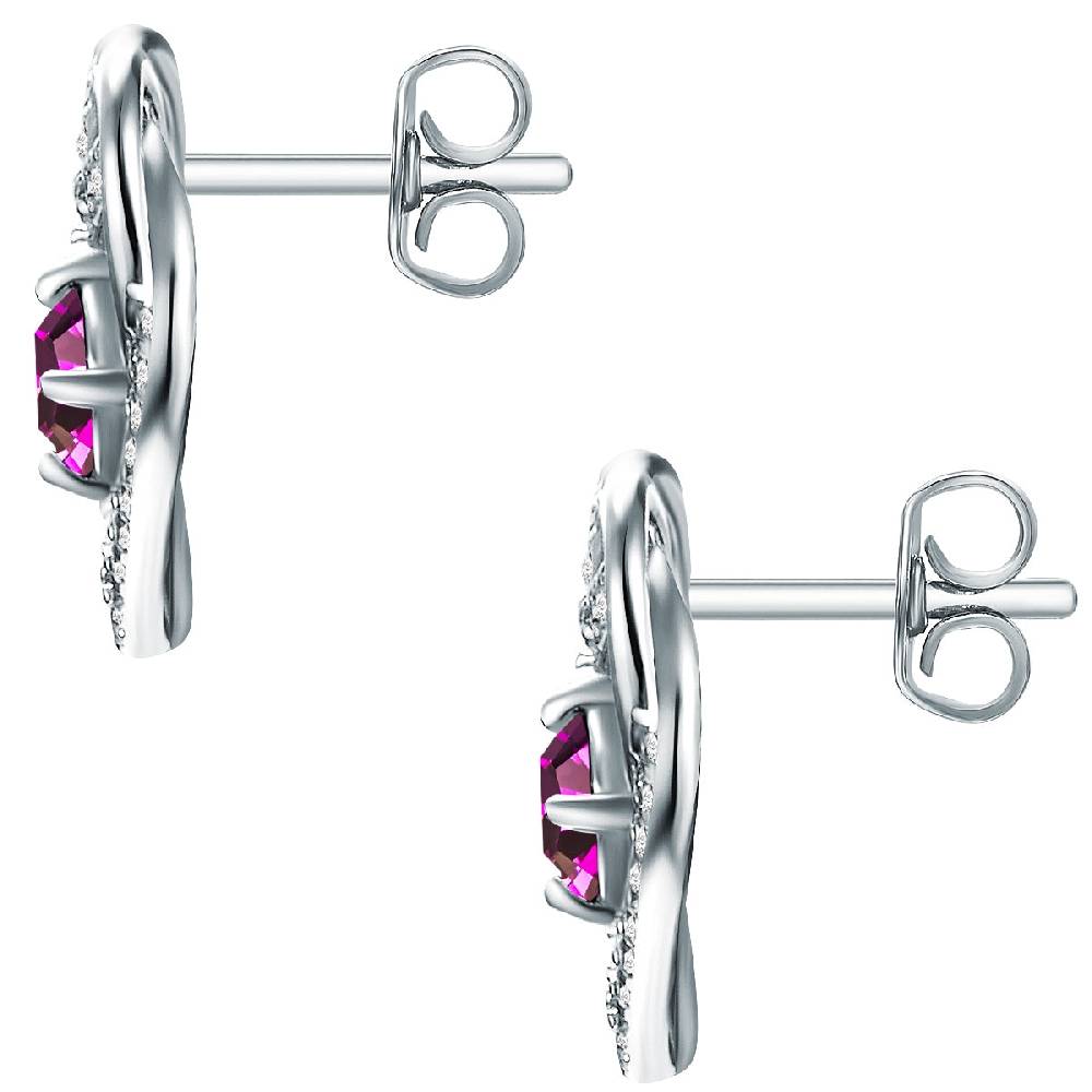 Rafaela Donata Ohrstecker Sterling Silber verziert mit Kristallen von Swarovski® amethyst Zirkonia weiß Schlussverkauf