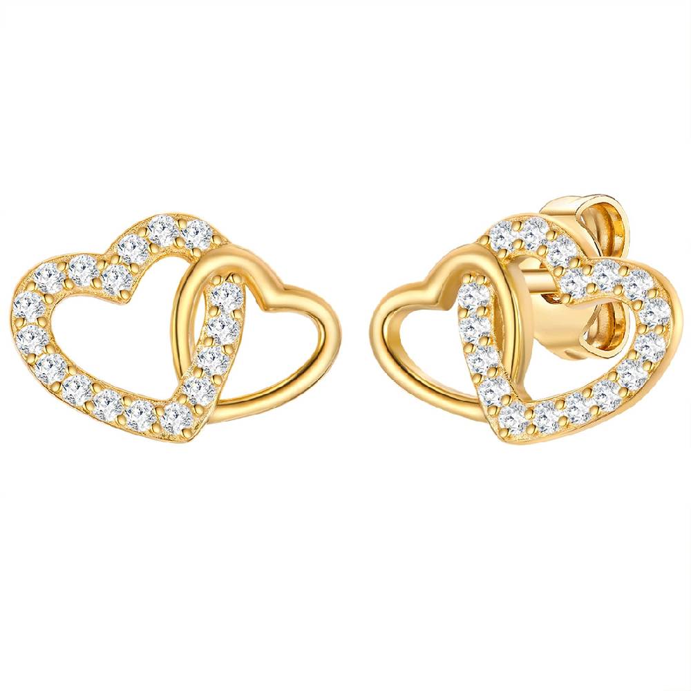 Rafaela Donata Ohrstecker Sterling Silber gelbgold Zirkonia weiß