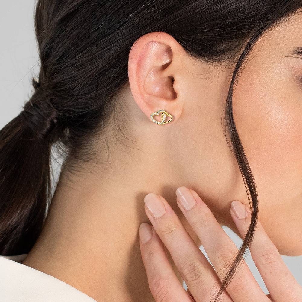 Rafaela Donata Ohrstecker Sterling Silber gelbgold Zirkonia weiß Outlet