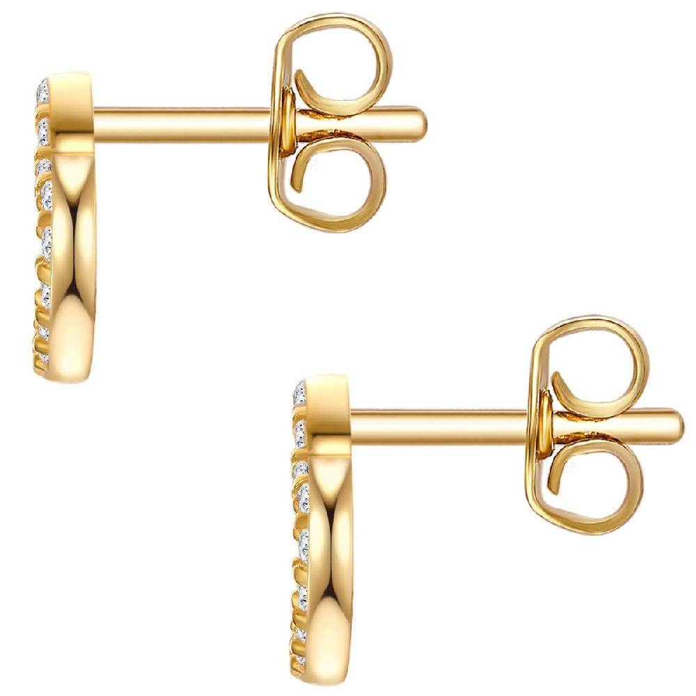 Rafaela Donata Ohrstecker Sterling Silber gelbgold Zirkonia weiß Outlet