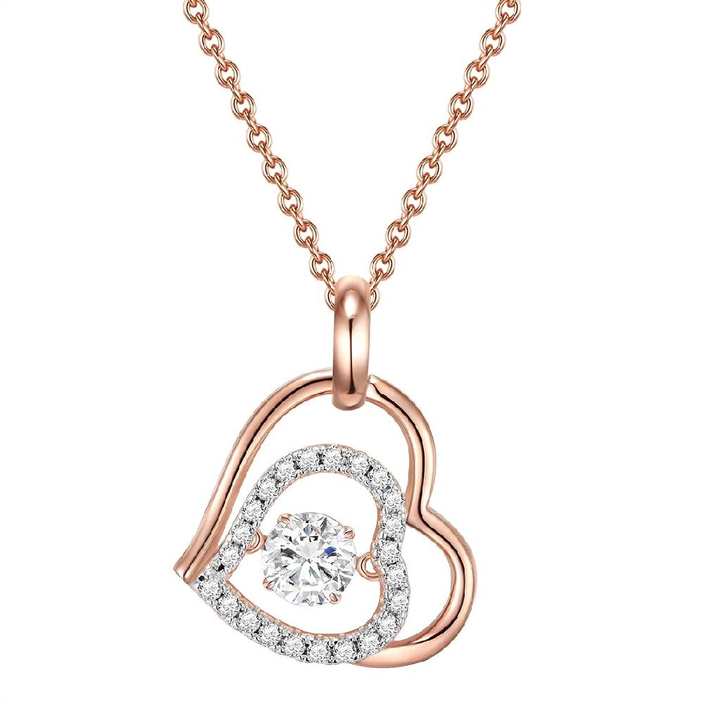 Rafaela Donata Kette mit Anhänger Sterling Silber roségold Zirkonia weiß