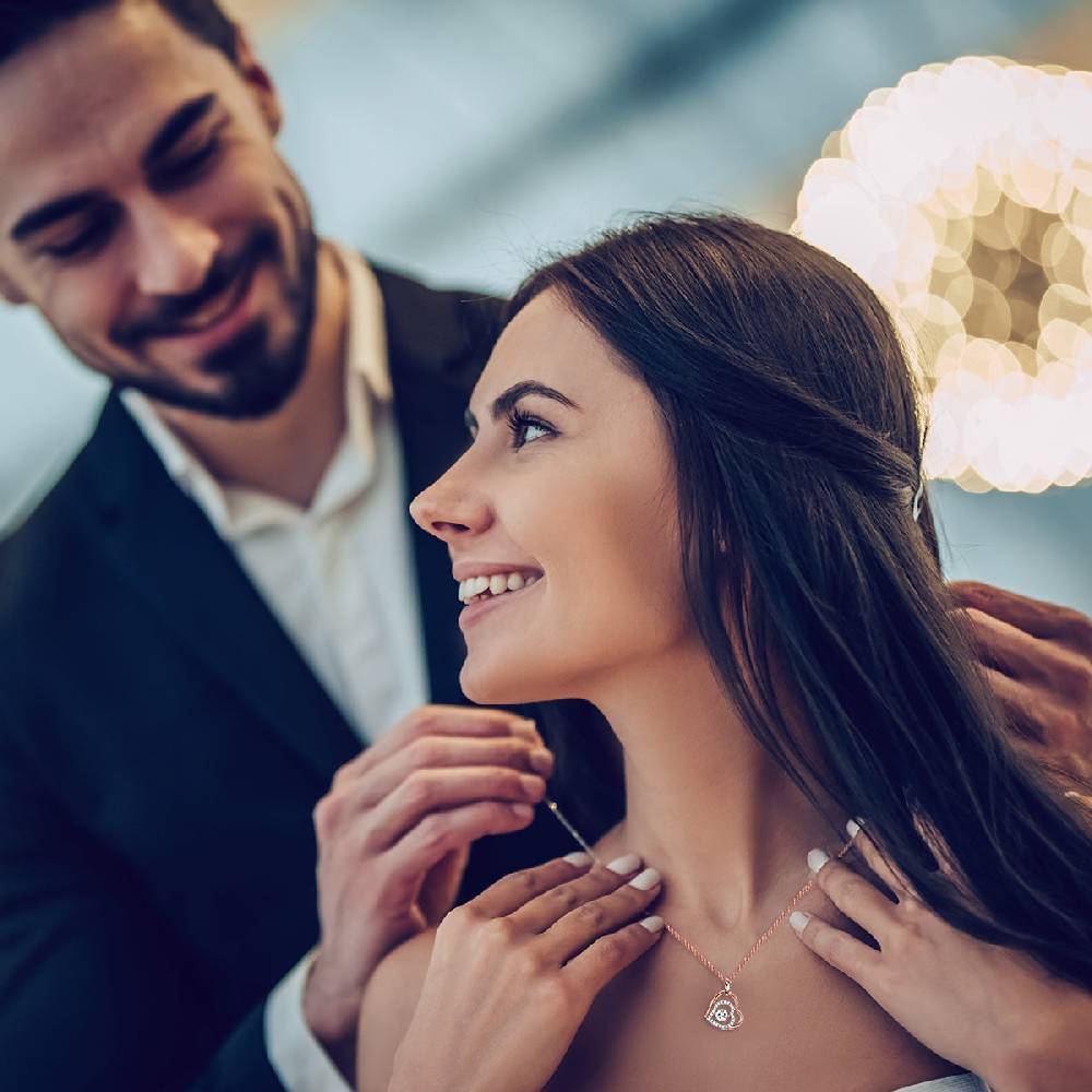 Rafaela Donata Kette mit Anhänger Sterling Silber roségold Zirkonia weiß Outlet