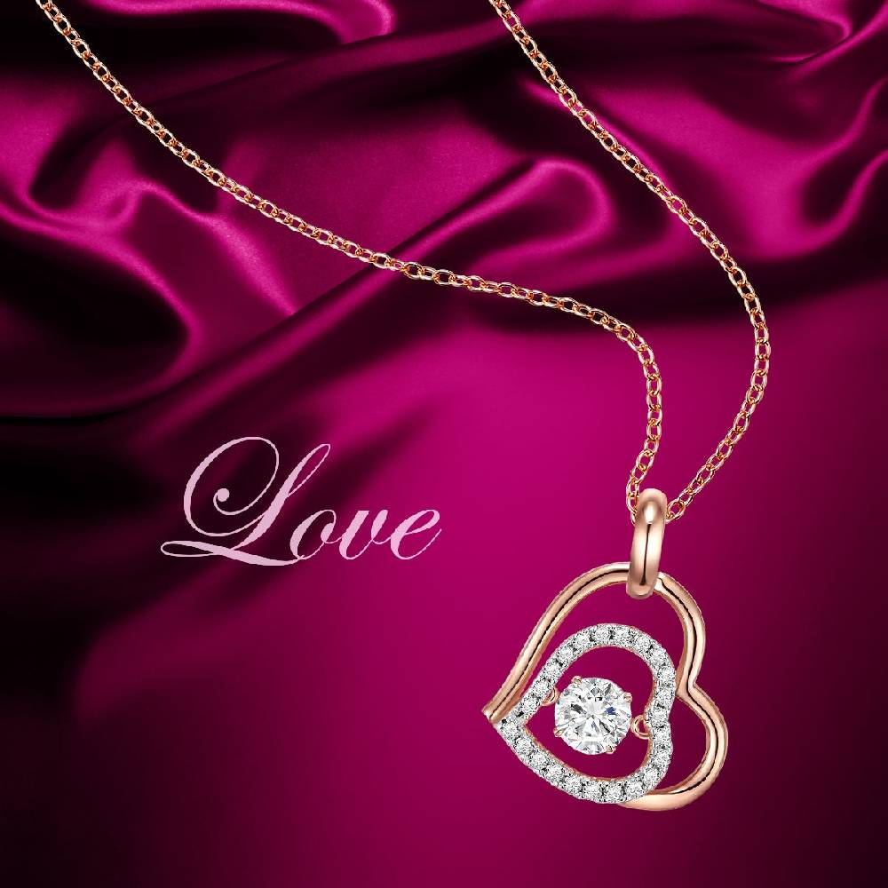 Rafaela Donata Kette mit Anhänger Sterling Silber roségold Zirkonia weiß Outlet