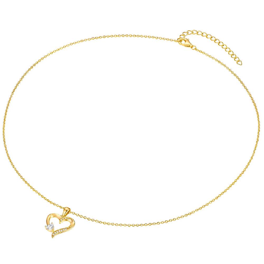 Rafaela Donata Kette mit Anhänger Sterling Silber gelbgold Zirkonia weiß Verkauf