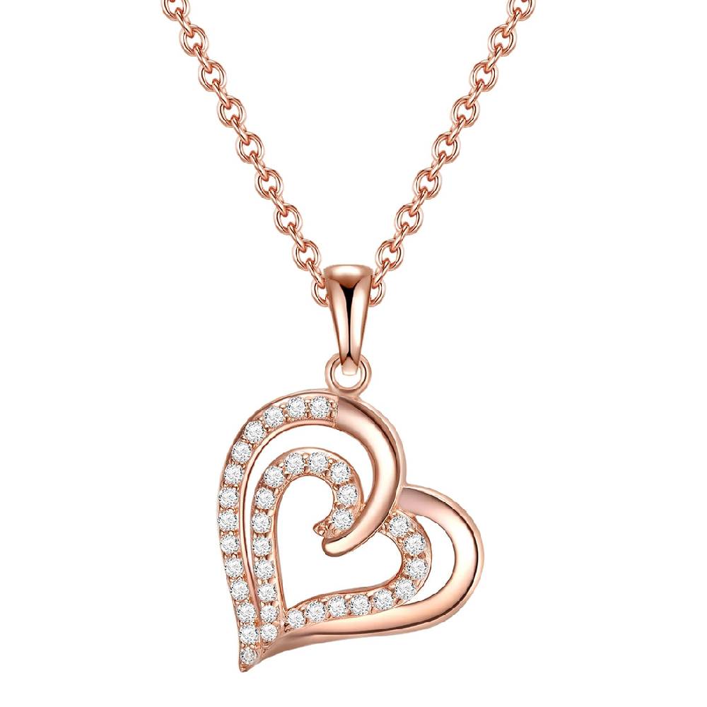 Rafaela Donata Kette mit Anhänger Sterling Silber roségold Zirkonia weiß