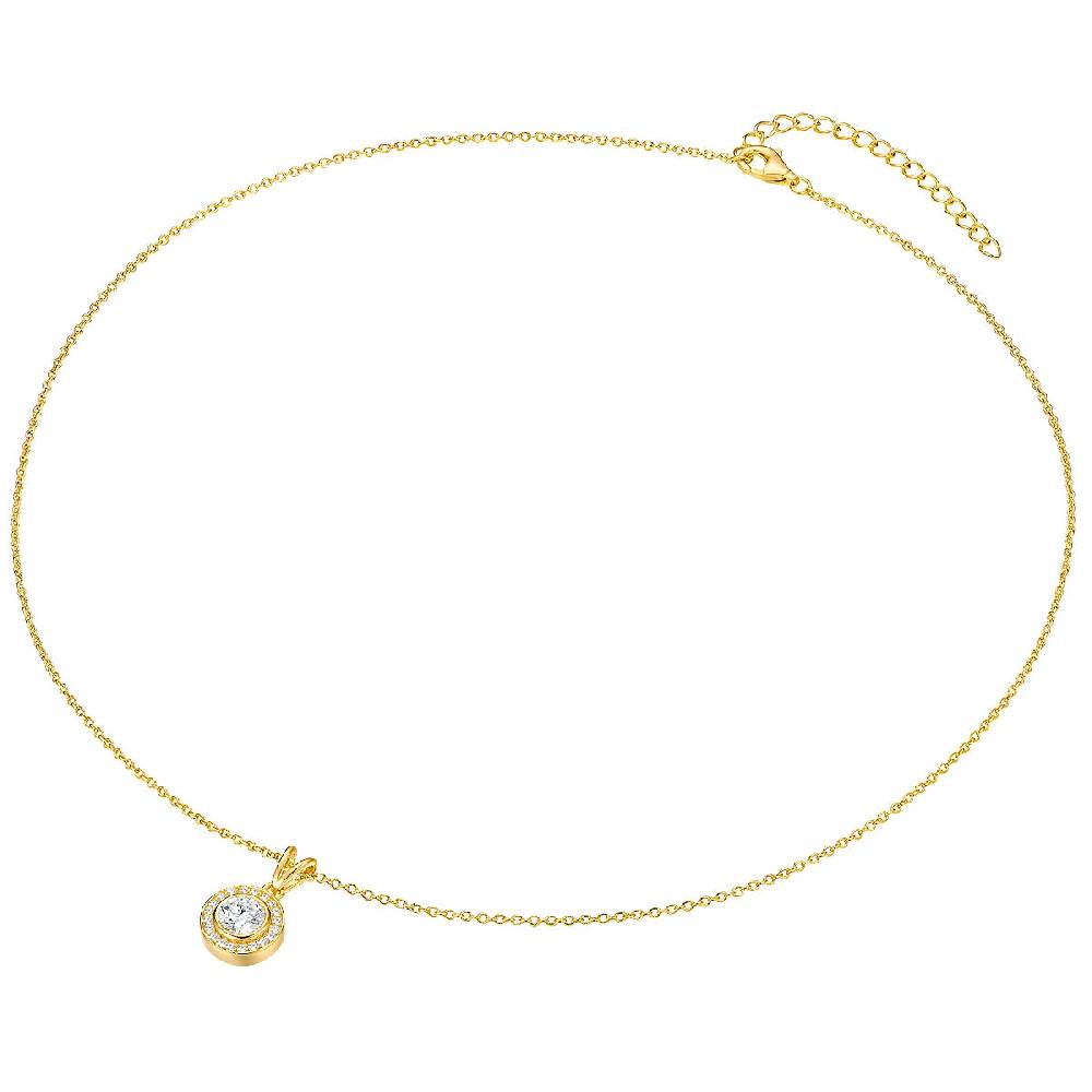 Rafaela Donata Kette mit Anhänger Sterling Silber gelbgold Zirkonia weiß Online