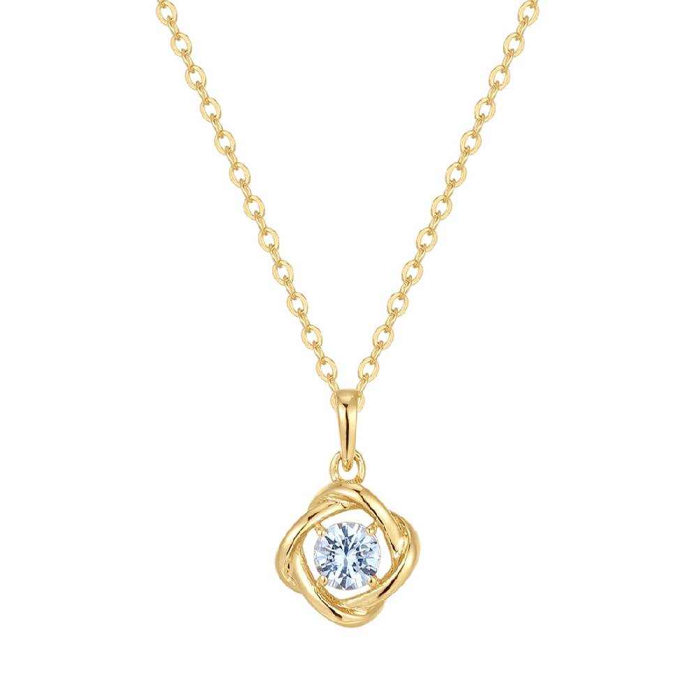 Rafaela Donata Kette mit Anhänger Sterling Silber gelbgold Spinell (synth.) blau