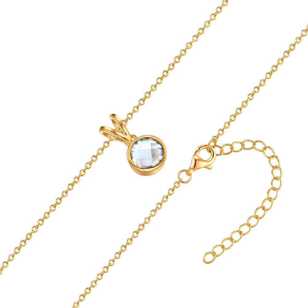 Rafaela Donata Kette mit Anhänger Sterling Silber gelbgold Zirkonia weiß Online