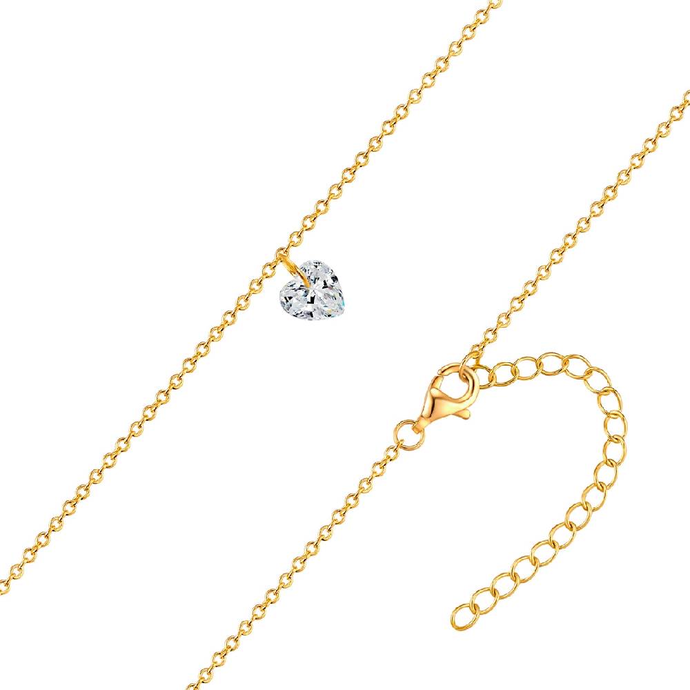 Rafaela Donata Kette mit Anhänger Sterling Silber gelbgold Zirkonia weiß Outlet