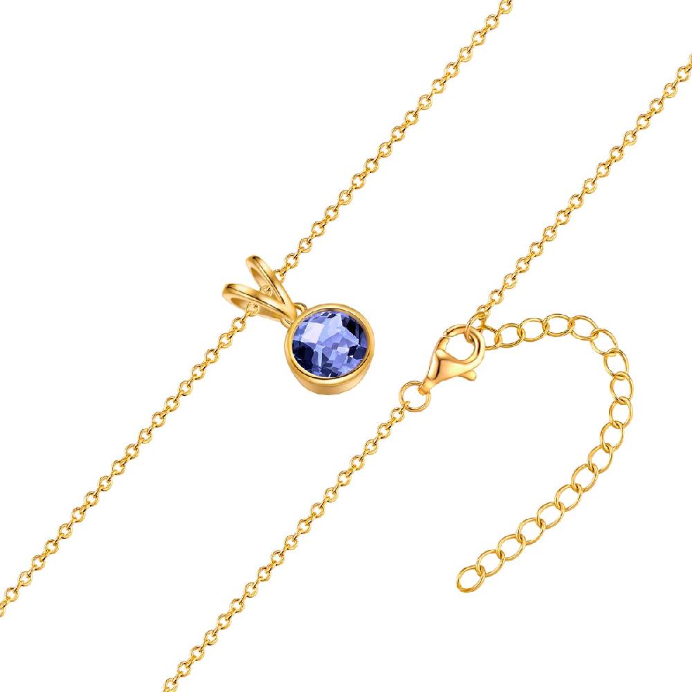 Rafaela Donata Kette mit Anhänger Sterling Silber gelbgold Tansanit blau Angebote