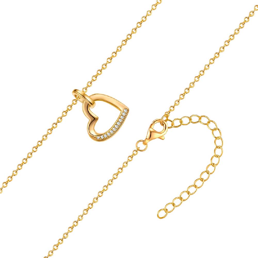 Rafaela Donata Kette mit Anhänger Sterling Silber gelbgold Zirkonia weiß Outlet