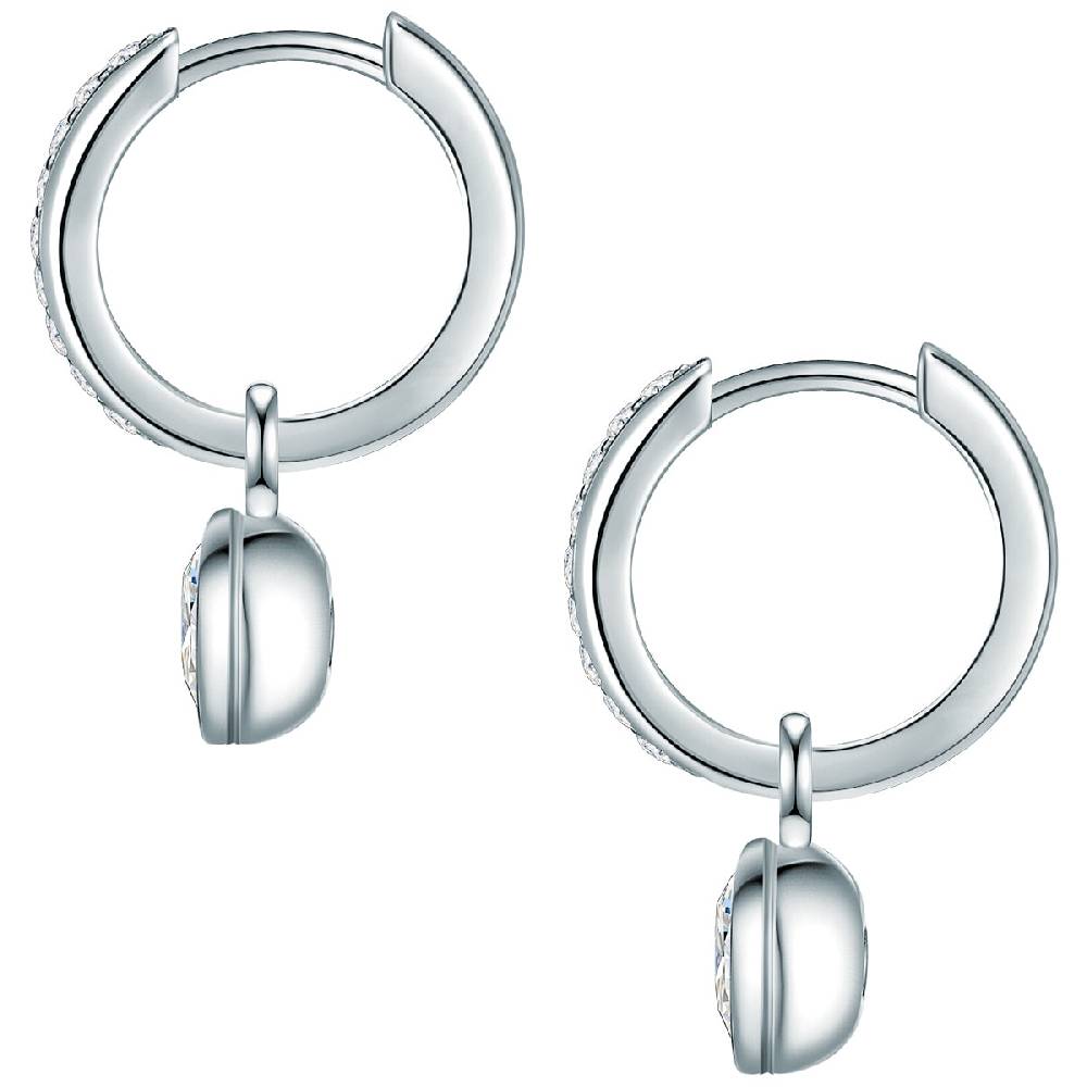 Rafaela Donata Creolen Sterling Silber Zirkonia weiß im Angebot