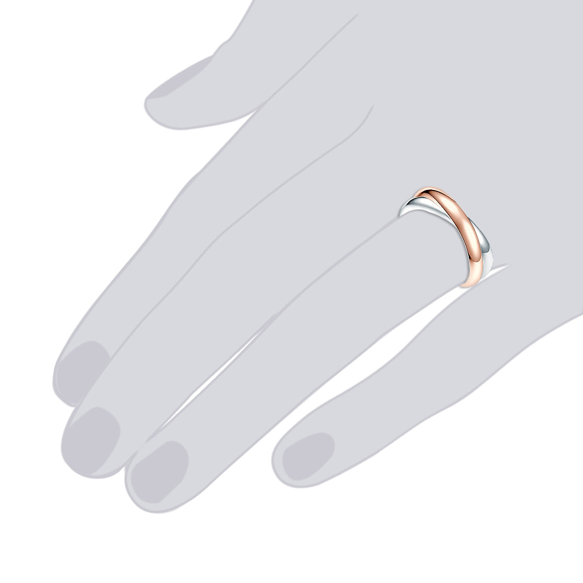 Rafaela Donata Ring Sterling Silber bi-Color Verkauf
