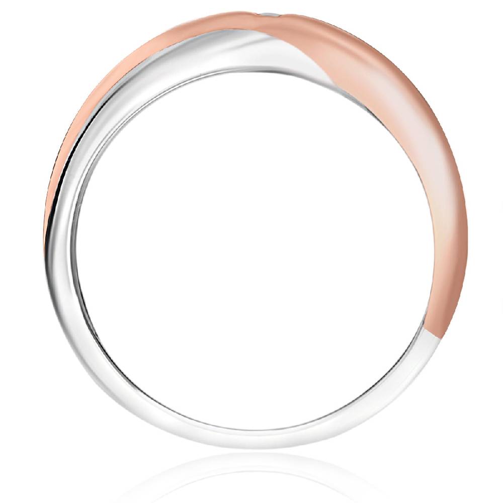 Rafaela Donata Ring Sterling Silber bi-Color Diamant weiß Hotsell