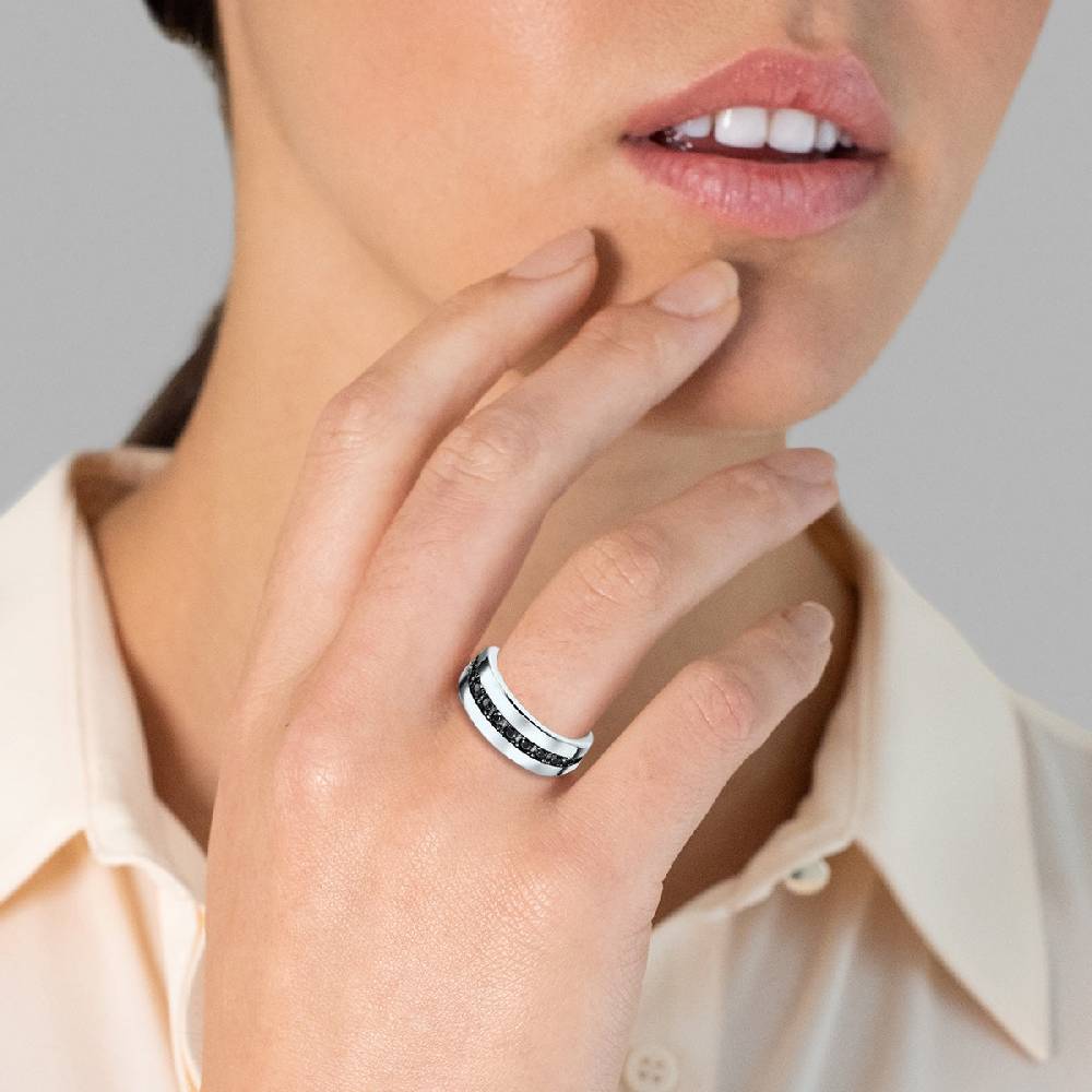 Rafaela Donata Ring Sterling Silber Zirkonia schwarz Online