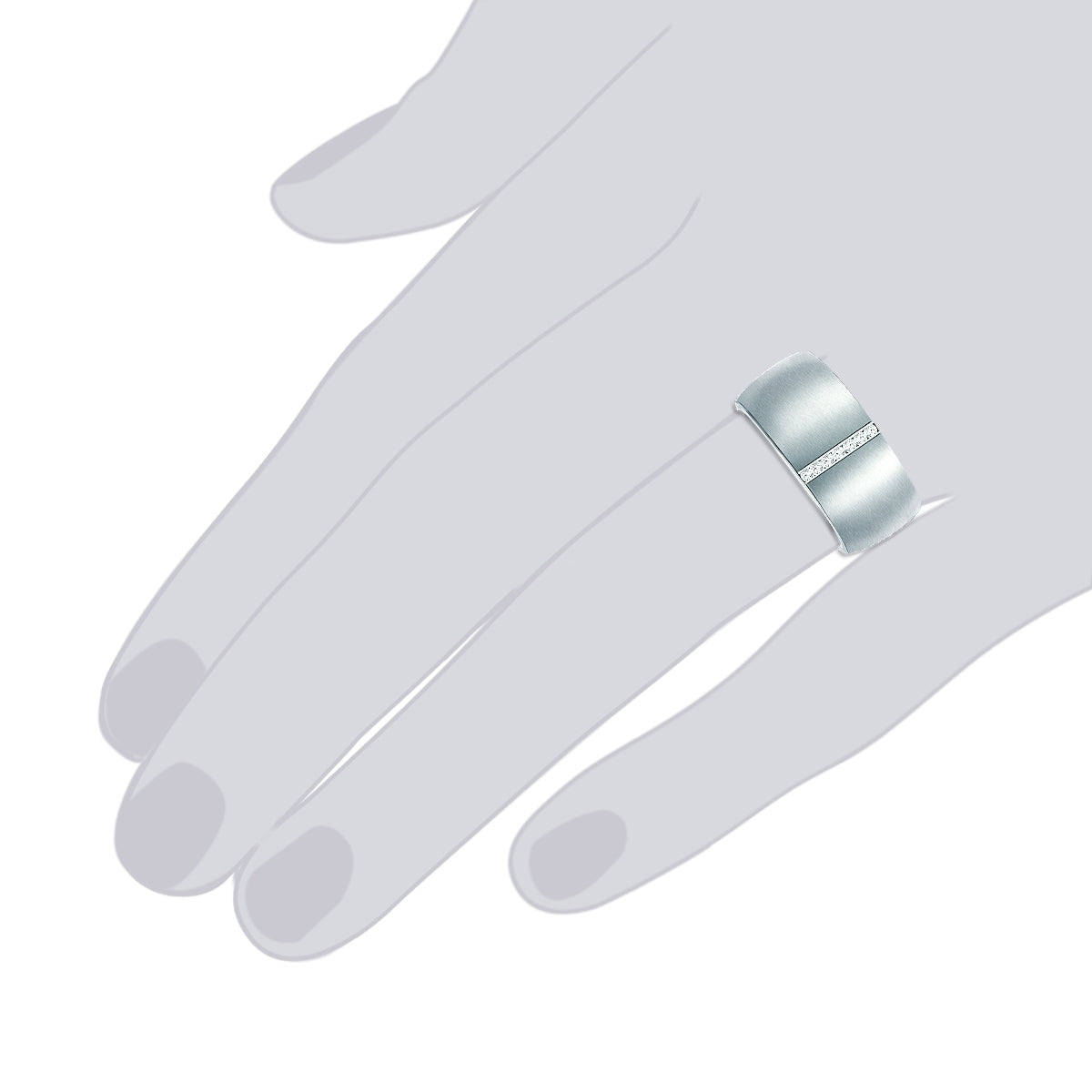 Rafaela Donata Ring Edelstahl verziert mit Kristallen von Swarovski® weiß Verkauf