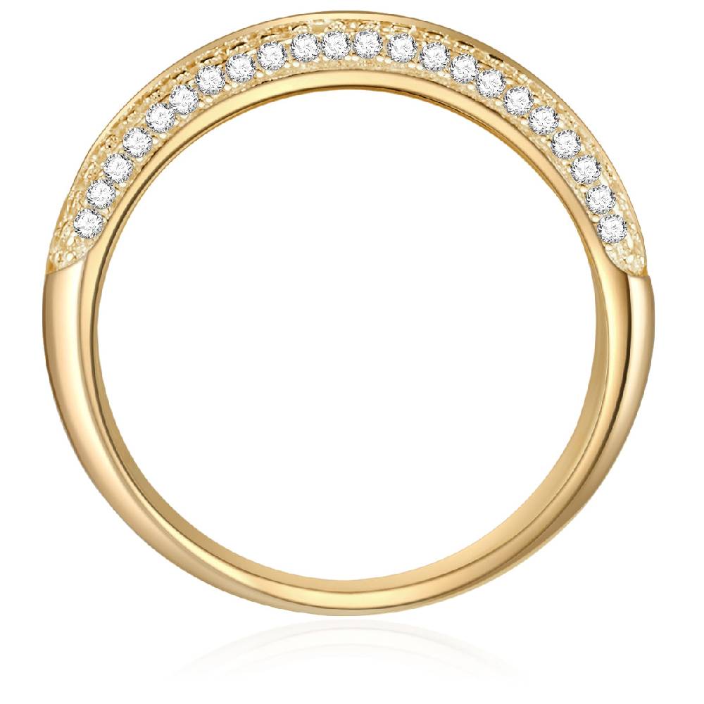 Rafaela Donata Ring Sterling Silber gelbgold Zirkonia weiß im Angebot