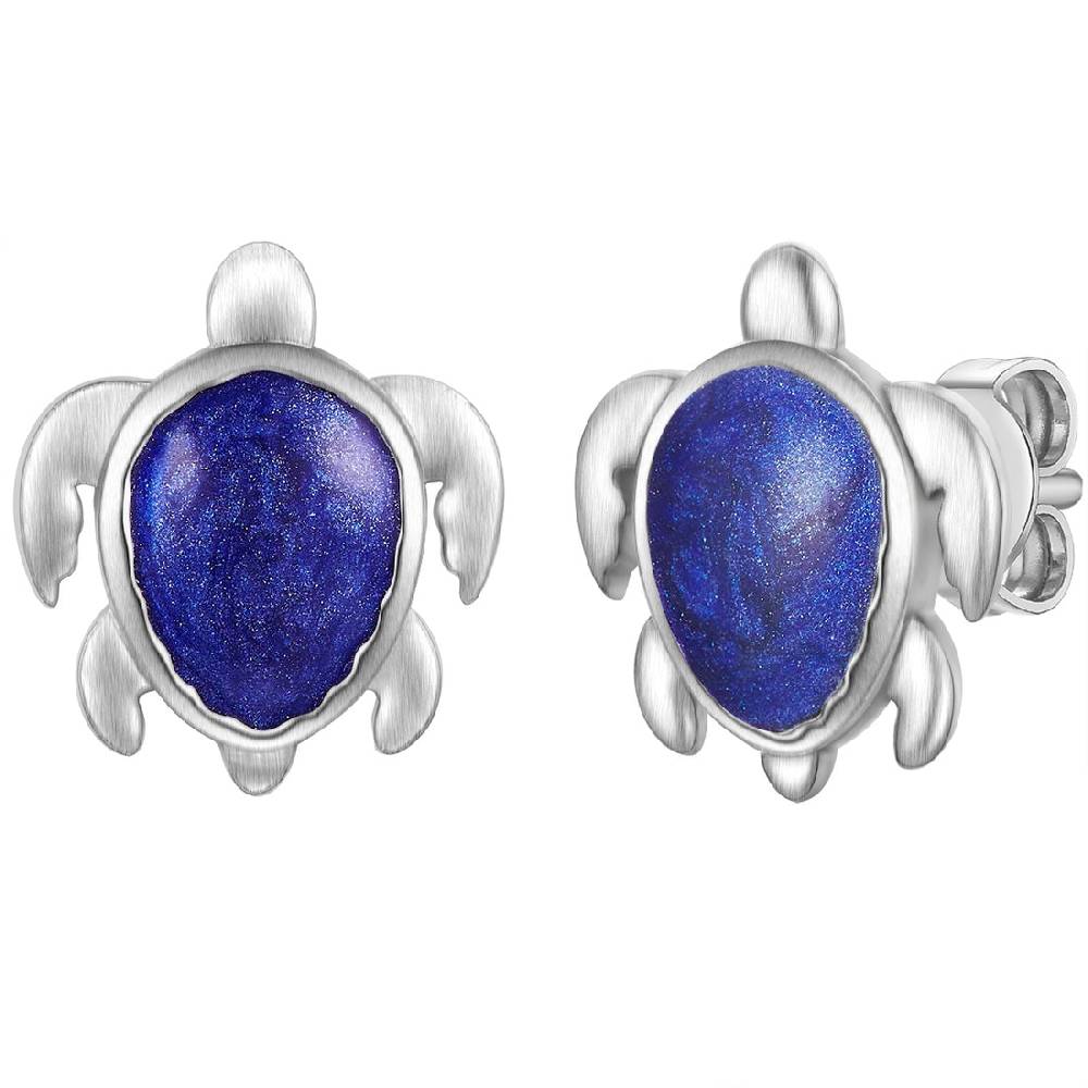 Rafaela Donata Ohrstecker Sterling Silber Emaille blau