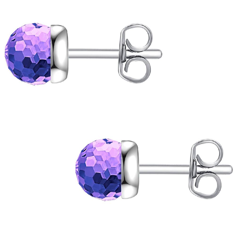 Rafaela Donata Ohrstecker Sterling Silber verziert mit Kristallen von Swarovski® lila Verkauf