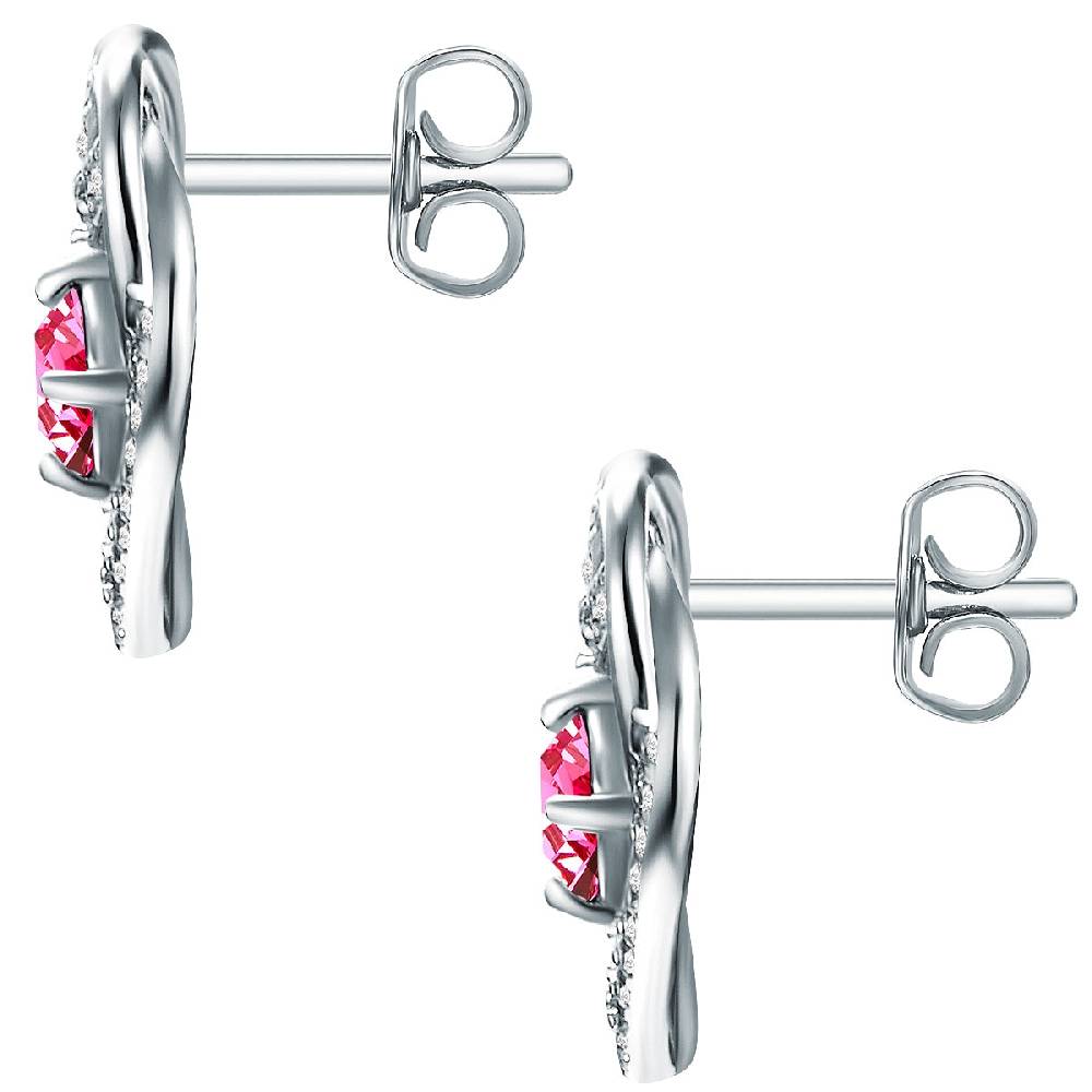 Rafaela Donata Ohrstecker Sterling Silber verziert mit Kristallen von Swarovski® pink Zirkonia weiß Angebote