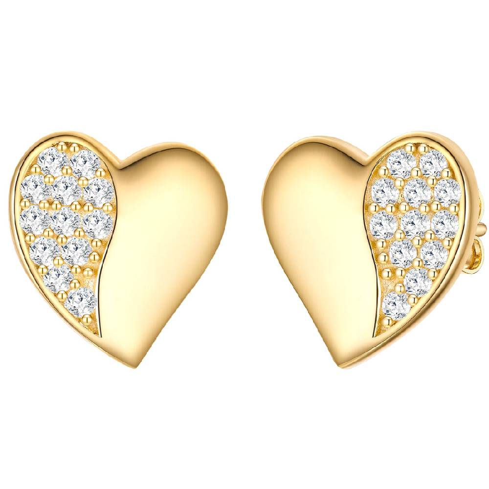 Rafaela Donata Ohrstecker Sterling Silber gelbgold Zirkonia weiß