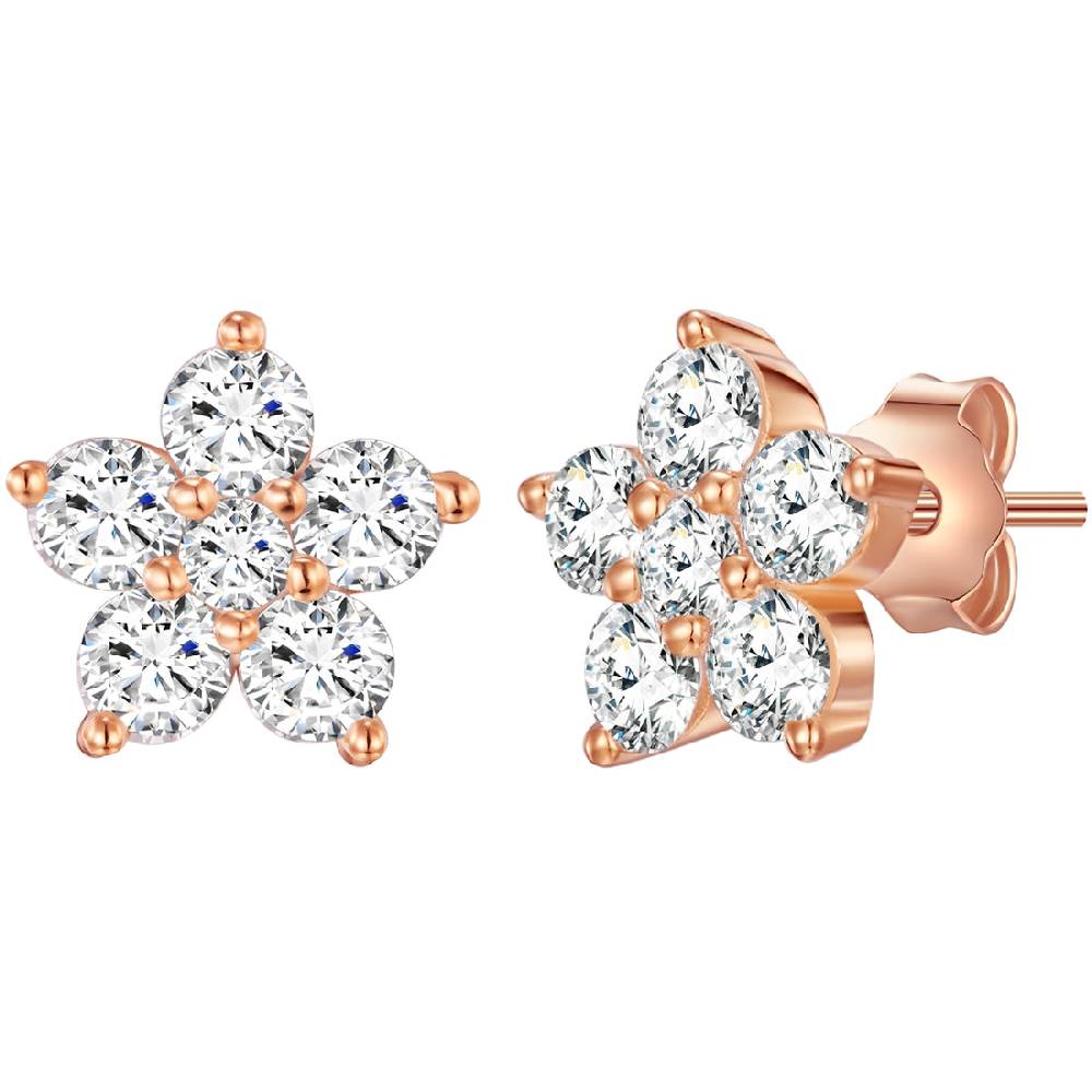 Rafaela Donata Ohrstecker Sterling Silber roségold Zirkonia weiß