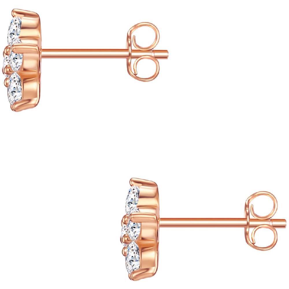 Rafaela Donata Ohrstecker Sterling Silber roségold Zirkonia weiß Fabrikverkauf
