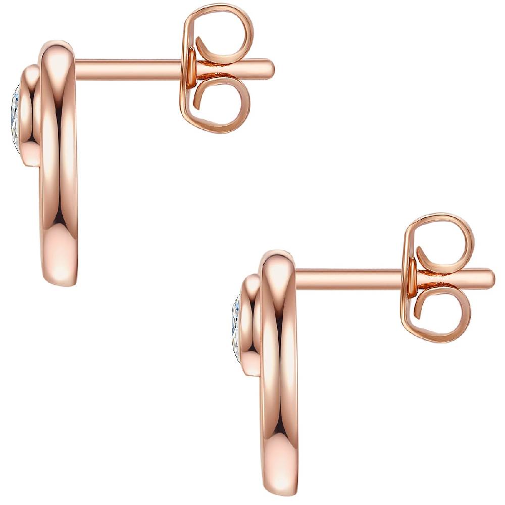 Rafaela Donata Ohrstecker Sterling Silber roségold Zirkonia weiß Online