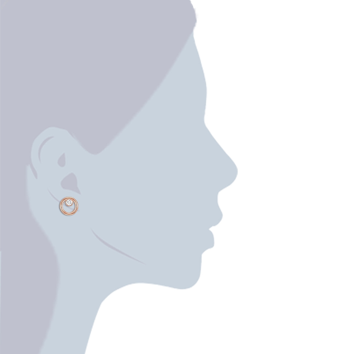 Rafaela Donata Ohrstecker Sterling Silber roségold Zirkonia weiß Online