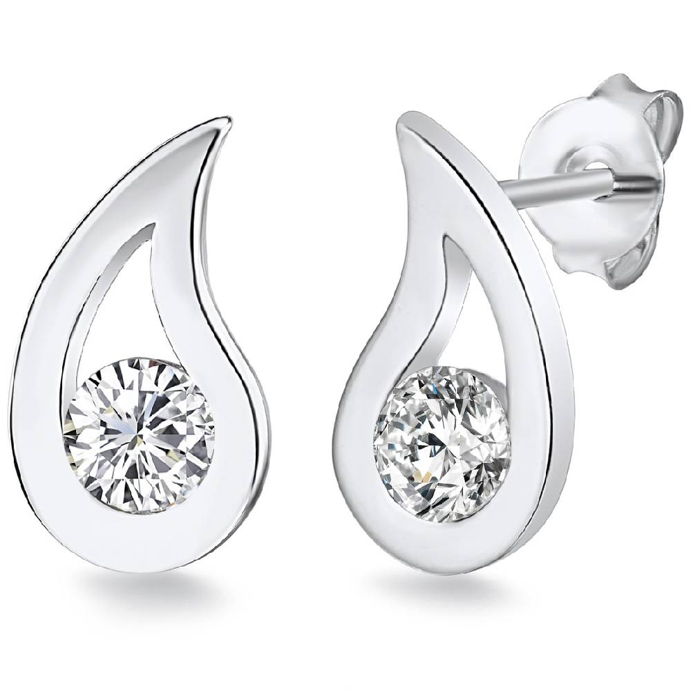 Rafaela Donata Ohrstecker Sterling Silber Zirkonia weiß