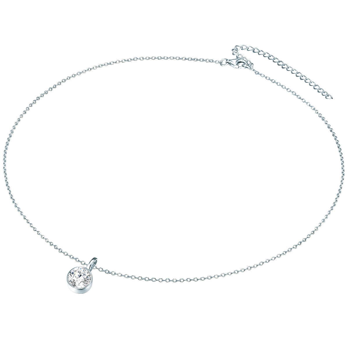 Rafaela Donata Set (Kette+Ohrstecker) Sterling Silber verziert mit Kristallen von Swarovski® weiß Schlussverkauf