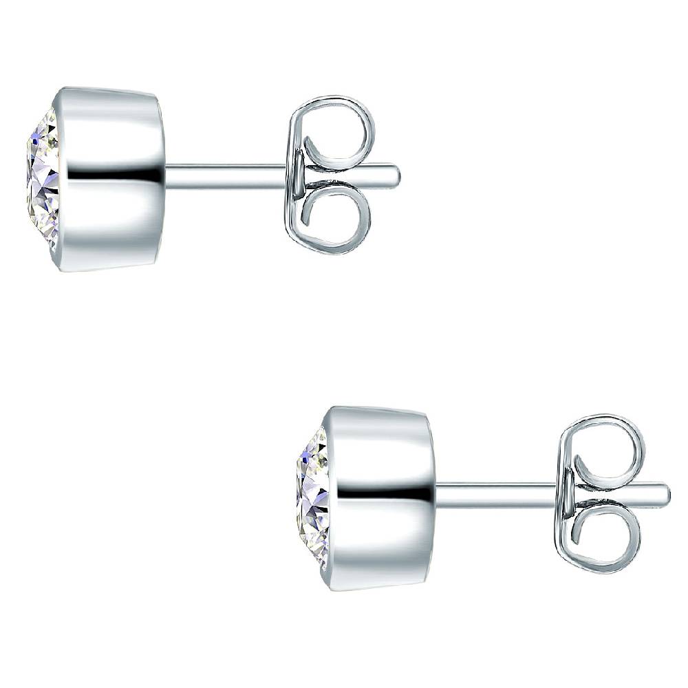 Rafaela Donata Set (Kette+Ohrstecker) Sterling Silber verziert mit Kristallen von Swarovski® weiß Schlussverkauf