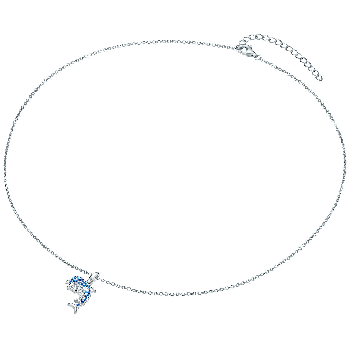 Rafaela Donata Kette mit Anhänger Sterling Silber Zirkonia weiß blau Outlet